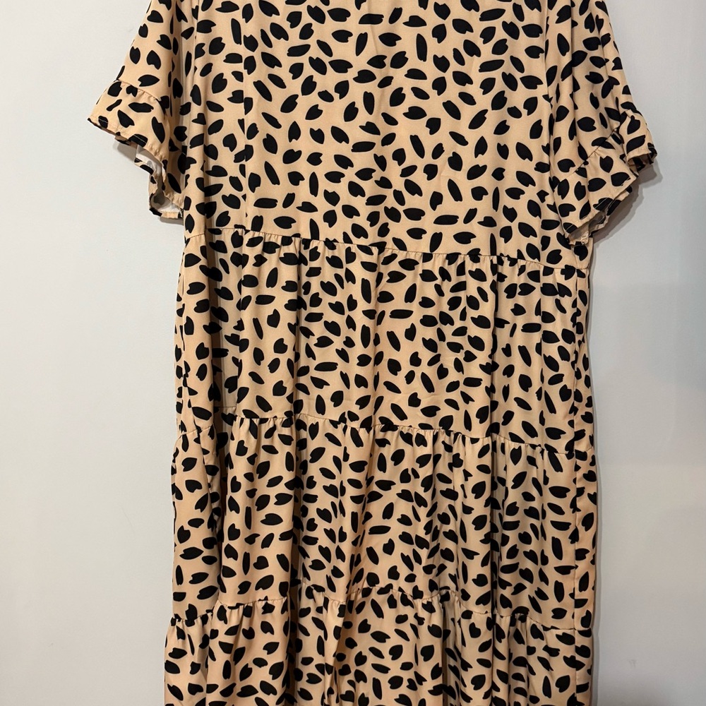 Leopard Print Tiered Dress